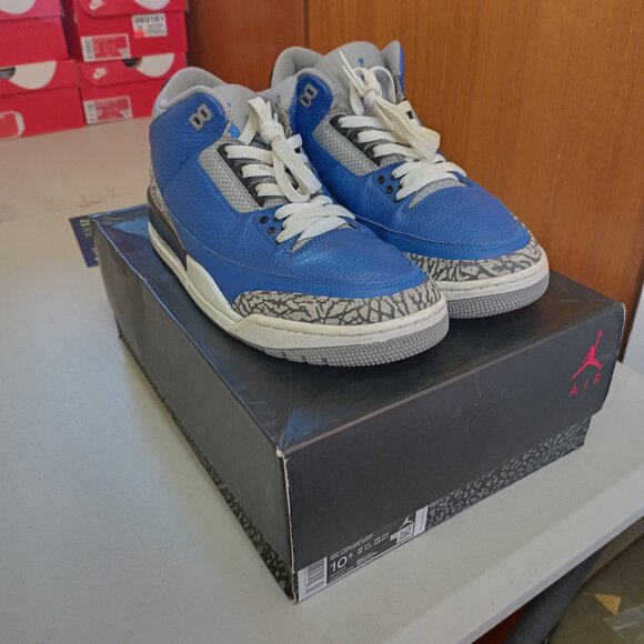 Size 10.5 - Jordan 3 Retro Varsity Royal 2020 OG box excellent condition - Picture 7 of 14